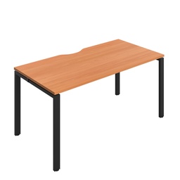 [CB1680COBEBK/1P] CB Bench with Cut Out: 1 Person (FSC) | 1600 x 800 | Beech/Black | 