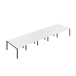 [CB1280COWHBK/10P] CB Bench with Cut Out: 10 Person (FSC) | 1200 x 800 | White/Black | 