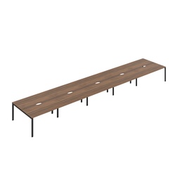 [CB1680CODWBK/10P] CB Bench with Cut Out: 10 Person (FSC) | 1600 x 800 | Dark Walnut/Black | 