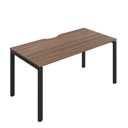 [CB1680CODWBK/1P] CB Bench with Cut Out: 1 Person (FSC) | 1600 x 800 | Dark Walnut/Black | 