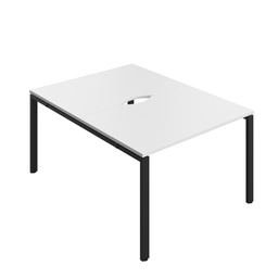 [CB1280COWHBK/2P] CB Bench with Cut Out: 2 Person (FSC) | 1200 x 800 | White/Black | 