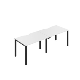 [CB1280COWHBK/2SP] CB Single Bench with Cut Out: 2 Person (FSC) | 1200 x 800 | White/Black | 