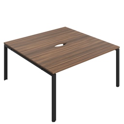 [CB1680CODWBK/2P] CB Bench with Cut Out: 2 Person (FSC) | 1600 x 800 | Dark Walnut/Black | 