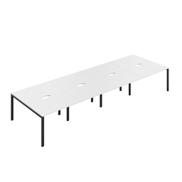 [CB1280COWHBK/8P] CB Bench with Cut Out: 8 Person (FSC) | 1200 x 800 | White/Black | 