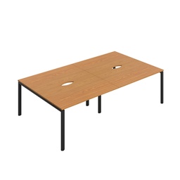 [CB1480CONOBK/4P] CB Bench with Cut Out: 4 Person (FSC) | 1400 x 800 | Nova Oak/Black | 