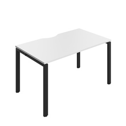 [CB1480COWHBK/1P] CB Bench with Cut Out: 1 Person (FSC) | 1400 x 800 | White/Black | 