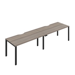 [CB1680COGOBK/2SP] CB Single Bench with Cut Out: 2 Person (FSC) | 1600 x 800 | Grey Oak/Black | 