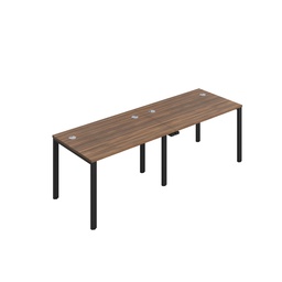 [CB1280CPDWBK/2SP] CB Single Bench with Cable Ports: 2 Person (FSC) | 1200 x 800 | Dark Walnut/Black | 