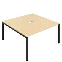 [CB1680COMABK/2P] CB Bench with Cut Out: 2 Person (FSC) | 1600 x 800 | Maple/Black | 