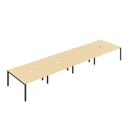 [CB1680COMABK/8P] CB Bench with Cut Out: 8 Person (FSC) | 1600 x 800 | Maple/Black | 