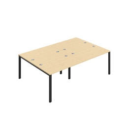 [CB1280CPMABK/4P] CB Bench with Cable Ports: 4 Person (FSC) | 1200 x 800 | Maple/Black | 