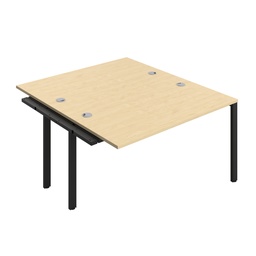 [CB1480CPMABK/2PX] CB Bench Extension with Cable Ports: 2 Person (FSC) | 1400 x 800 | Maple/Black | 