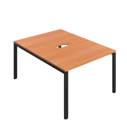 [CB1280COBEBK/2P] CB Bench with Cut Out: 2 Person (FSC) | 1200 X 800 | Beech/Black | 