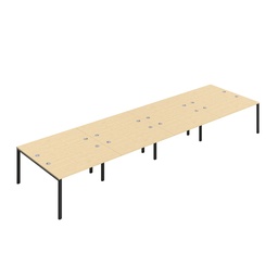 [CB1480CPMABK/8P] CB Bench with Cable Ports: 8 Person (FSC) | 1400 x 800 | Maple/Black | 