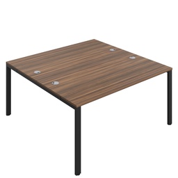 [CB1680CPDWBK/2P] CB Bench with Cable Port: 2 Person (FSC) | 1600 x 800 | Dark Walnut/Black | 