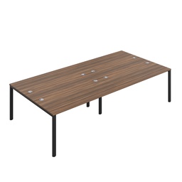 [CB1680CPDWBK/4P] CB Bench with Cable Port: 4 Person (FSC) | 1600 x 800 | Dark Walnut/Black | 