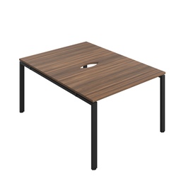 [CB1280CODWBK/2P] CB Bench with Cut Out: 2 Person (FSC) | 1200 X 800 | Dark Walnut/Black | 