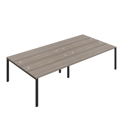 [CB1680CPGOBK/4P] CB Bench with Cable Port: 4 Person (FSC) | 1600 x 800 | Grey Oak/Black | 