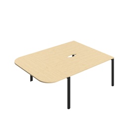 [CB1660DE/MABK] CB Bench with D-End (FSC) | 1600 x 600 | Maple/Black | 