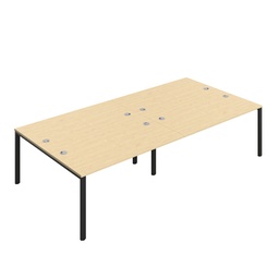 [CB1680CPMABK/4P] CB Bench with Cable Port: 4 Person (FSC) | 1600 x 800 | Maple/Black | 