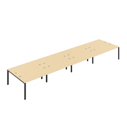 [CB1680CPMABK/8P] CB Bench with Cable Port: 8 Person (FSC) | 1600 x 800 | Maple/Black | 