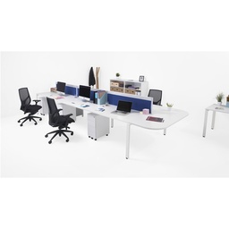 [CB1280COGOWH/10P] CB Bench with Cut Out: 10 Person (FSC) | 1200 X 800 | Grey Oak/White | 