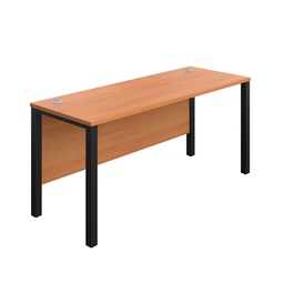 [GP1660RECBEBK] Goal Post Rectangular Desk (FSC) | 1600X600 | Beech/Black | 