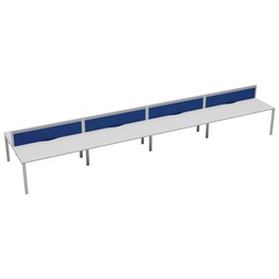 [CB1280CPWHWH/8P] CB Bench with Cable Ports: 8 Person (FSC) | 1200 X 800 | White/White | 