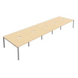 [CB1680COMASV/10P] CB Bench with Cut Out: 10 Person (FSC) | 1600 x 800 | Maple/Silver | 