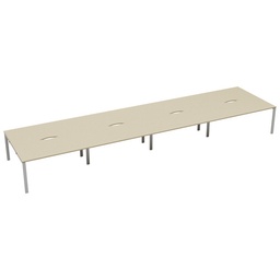 [CB1680COMAWH/8P] CB Bench with Cut Out: 8 Person (FSC) | 1600 x 800 | Maple/White | 