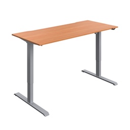 [OKOPRO1880BESV] Okoform Heated Dual Motor Height Adjustable Desk (FSC) | 1800X800 | Beech/Silver | 