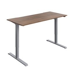 [OKOPRO1880DWSV] Okoform Heated Dual Motor Height Adjustable Desk (FSC) | 1800X800 | Dark Walnut/Silver | 