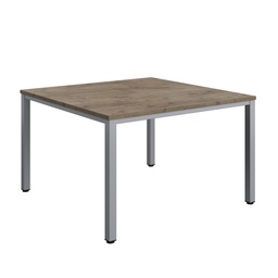 [ZFIMT1212GNOSV] Fraction Infinity Square Meeting Table (FSC) | 1200 X 1200 | Grey Nebraska Oak/Silver