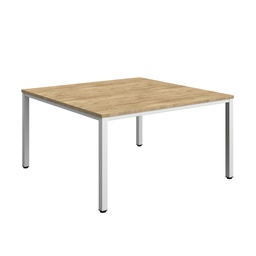 [ZFIMT1414NNOWH] Fraction Infinity Square Meeting Table (FSC) | 1400 X 1400 | Natural Nebraska Oak/White