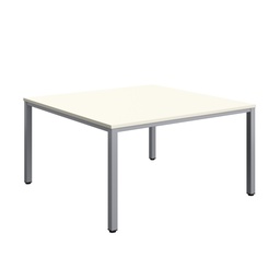 [ZFIMT1414WHTSV] Fraction Infinity Square Meeting Table (FSC) | 1400 X 1400 | White/Silver