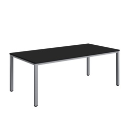 [ZFIMT2010BKSV] Fraction Infinity Rectangular Meeting Table (FSC) | 2000 X 1000 | Black/Silver