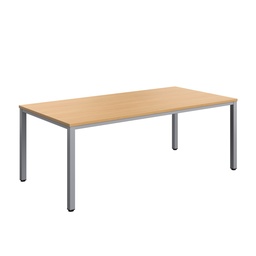 [ZFIMT2010BSV] Fraction Infinity Rectangular Meeting Table (FSC) | 2000 X 1000 | Ellmau Beech/Silver