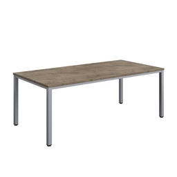 [ZFIMT2010GNOSV] Fraction Infinity Rectangular Meeting Table (FSC) | 2000 X 1000 | Grey Nebraska Oak/Silver