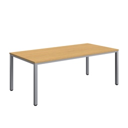 [ZFIMT2010SOSV] Fraction Infinity Rectangular Meeting Table (FSC) | 2000 X 1000 | Sorano Oak/Silver