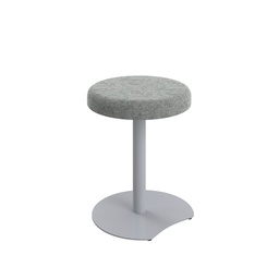 [CH2686SVPUNB1] Contract Low Silver Frame, Plain Top Stool Unlimited Band 1