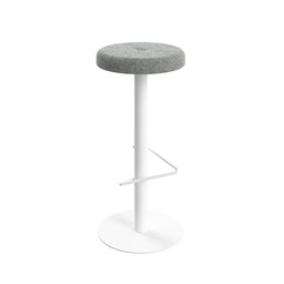 [CH2687WHBTNUNB1] Contract High White Frame, Wire Footrest Button Top Stool Unlimited Band 1