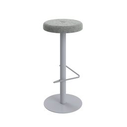 [CH2687SVBTNUNB2] Contract High Silver Frame, Wire Footrest Button Top Stool Unlimited Band 2