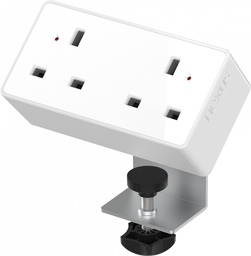 [NEX101W2W-01] Desktop Power Module 2X 240V Uk Sockets White Housing White Veneer