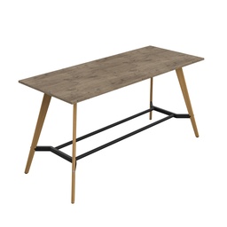 [ZPLAP2410RGNO] Plateau Poseur Rectangular Table (FSC) | 2400 X 1000 | Grey Nebraska Oak