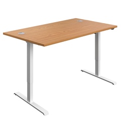 [ECSM1280CPNOWH] Economy Single Motor Sit Stand Desk (FSC) | 1200 X 800 | Nova Oak/White | 