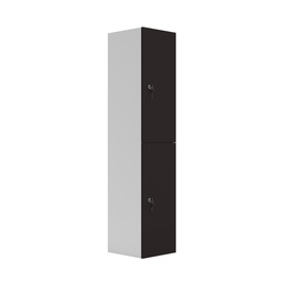 [TCCP2BK] Wooden Locker (FSC) | 2 Doors | Black