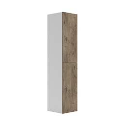 [TCCP2GNO] Wooden Locker (FSC) | 2 Doors | Grey Nebraska Oak