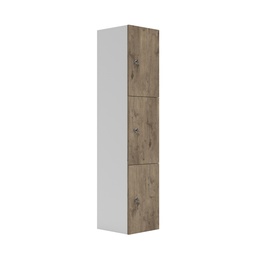 [TCCP3GNO] Wooden Locker (FSC) | 3 Doors | Grey Nebraska Oak