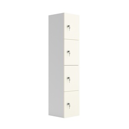 [TCCP4WHT] Wooden Locker (FSC) | 4 Doors | White