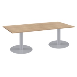 [OCMT1880NO] One Contract Meeting Table 1800 X 800 Silver Base Nova Oak Top